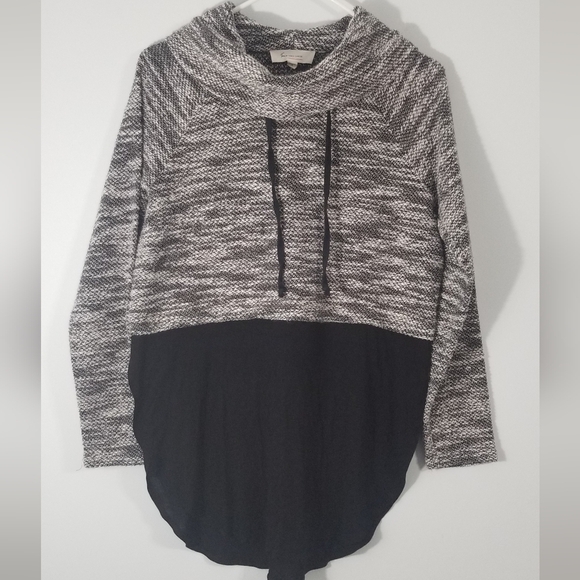 Two by Vince Camuto Drawstring Cowl Neck Flowy Sweater Shirt. Side Slits. Size S - Picture 1 of 8